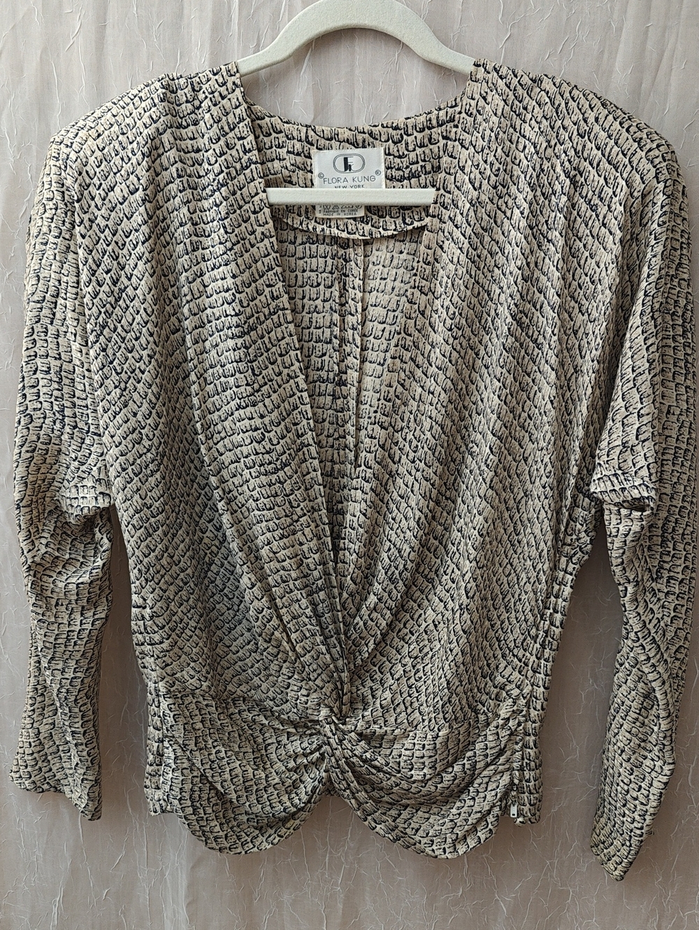 Vintage Flora Kung 100% Silk Top